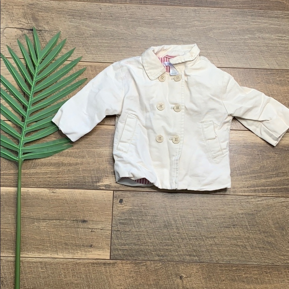 Janie and Jack Cream Button Up Jacket sz 6-12